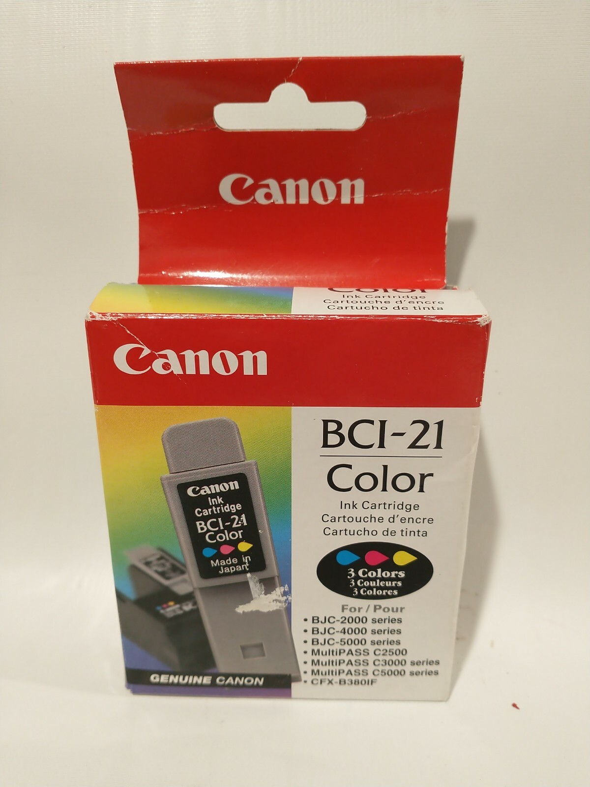 Canon BC-21 Color Ink Cartridge 0955A003 Genuine New Sealed Box