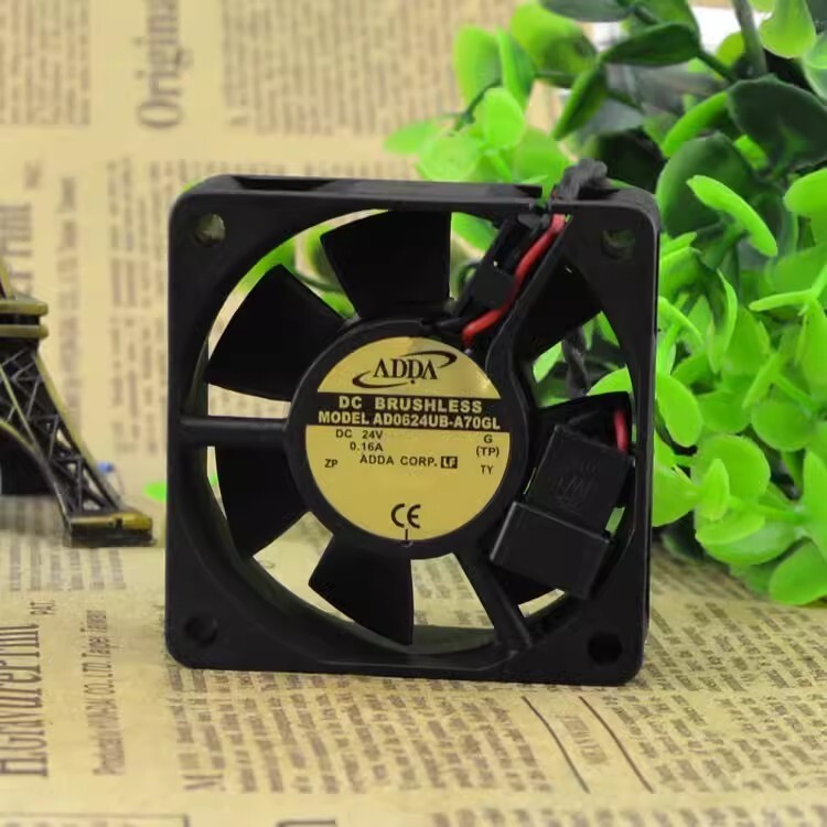 ADDA AD0624UB-A70GL 6025 DC24V 0.16A 6CM 2-Wire Inverter Cooling Fan