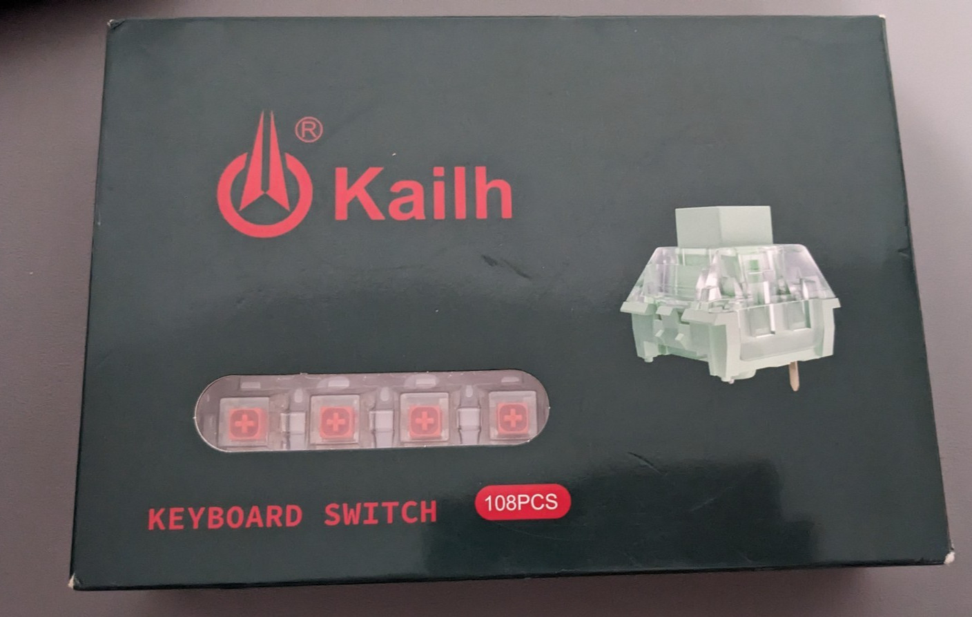 108 PCS Kailh Box Red Switches for Mechanical Keyboard