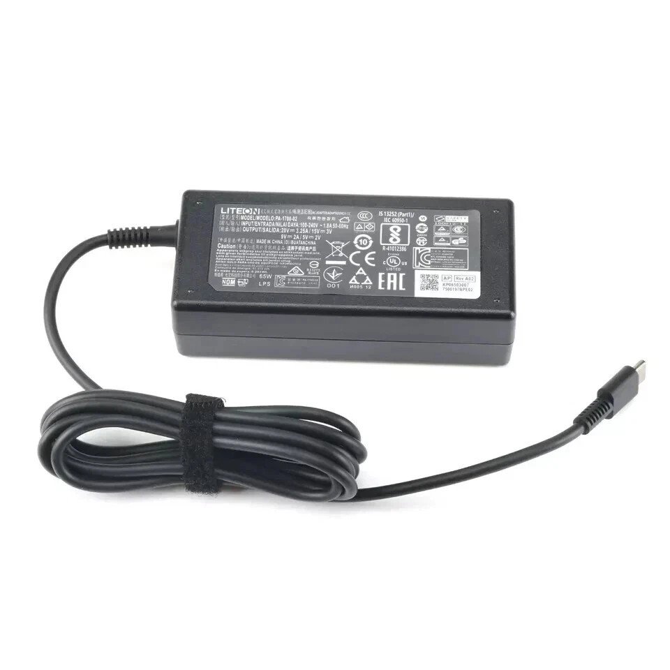 New Genuine 65W USB-C Laptop Power AC Adapter Charger for Acer Chromebook 315 US