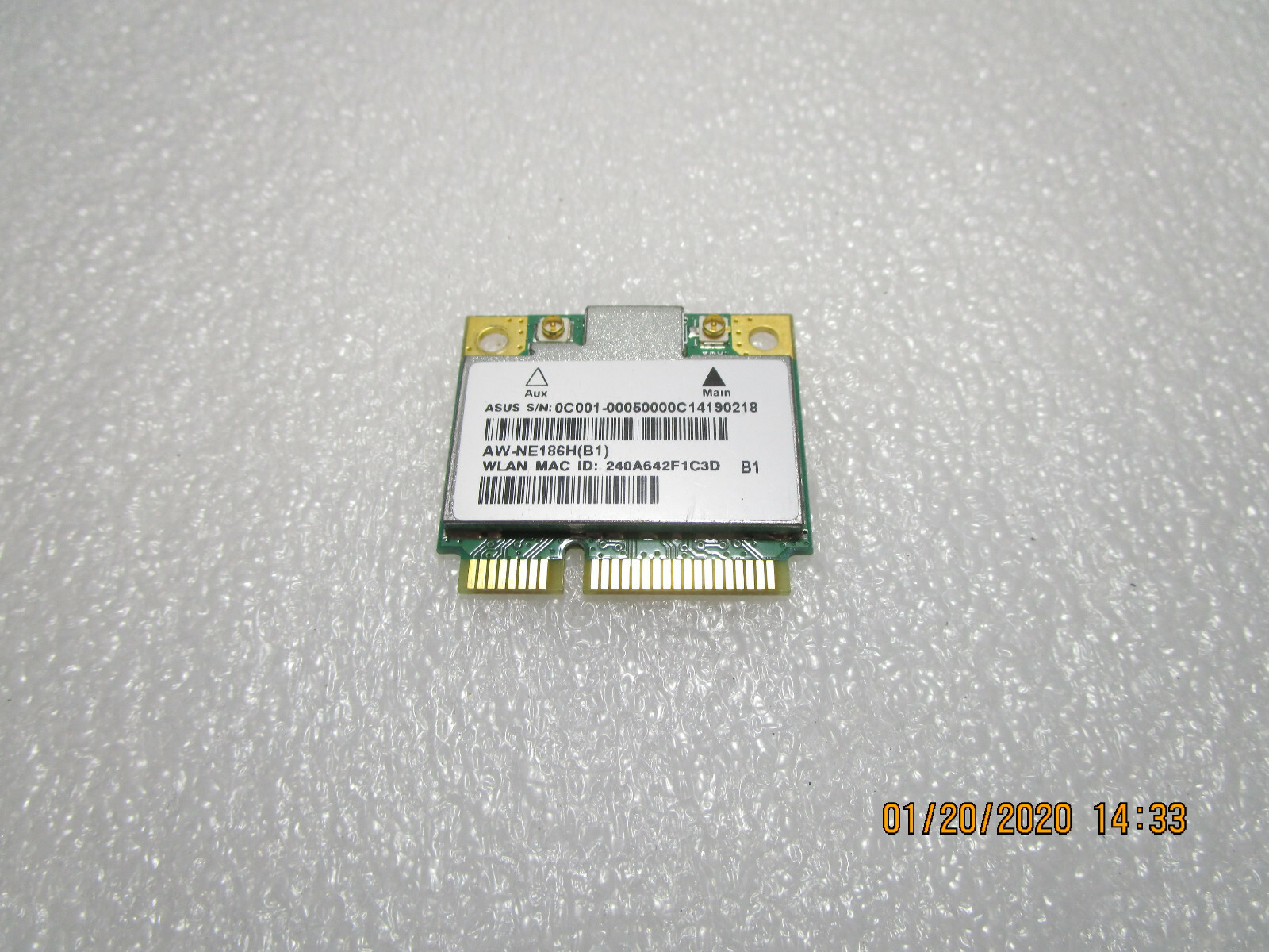 OEM ASUS Mini PCI Express Half Height WiFi WLAN 802.11n Wireless AW-NE186H