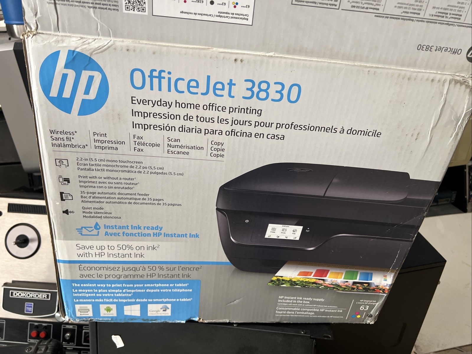 HP OfficeJet 3830 Wireless All-In-One Inkjet Printer Print/Fax/Scan/Copy