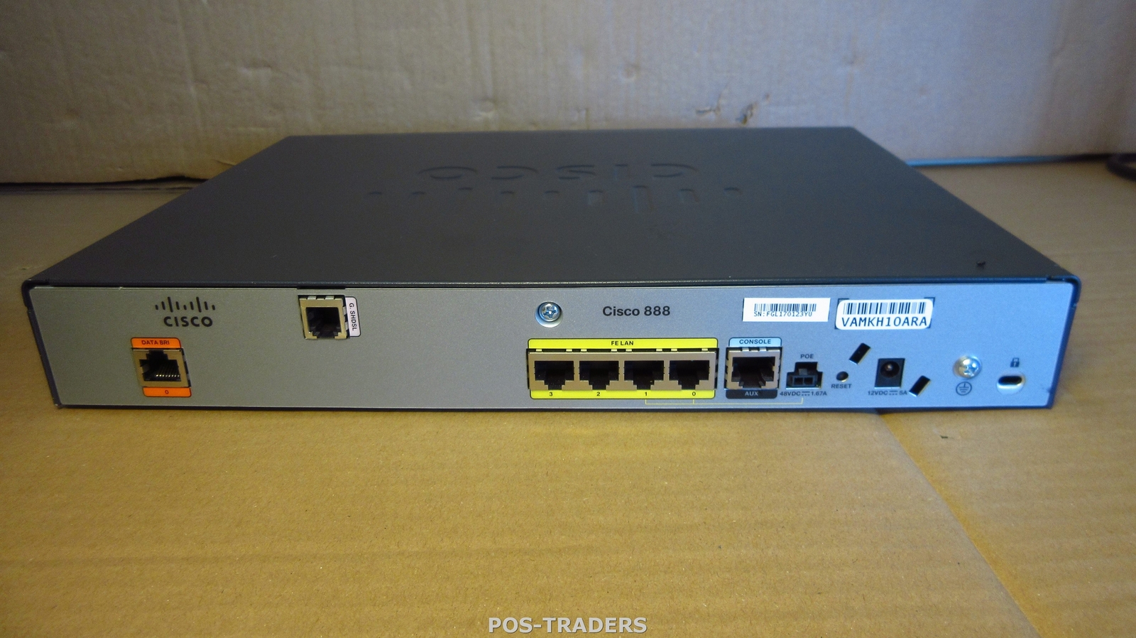 Cisco 888 V01 Integrated Services Router ISR G.SHDSL VPN 4-Port LAN - EXCL PSU