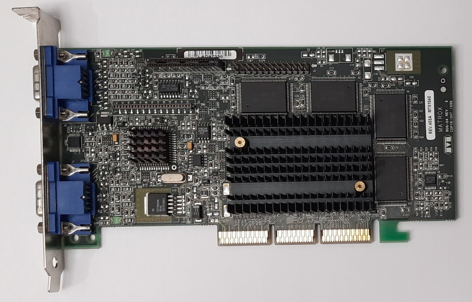 Matrox Millennium G400 AGP Graphics Card (G4+MDH4A32G, Dual VGA, 32MB, Retro, 1999)