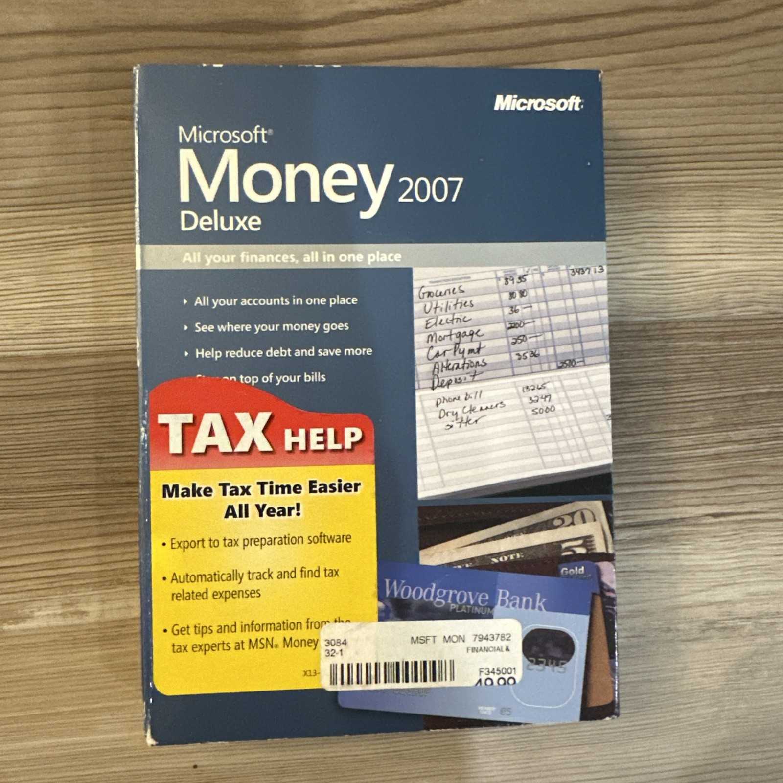 Microsoft Money Deluxe 2007 (Windows PC) Accounting Finance w/ Manual VGC