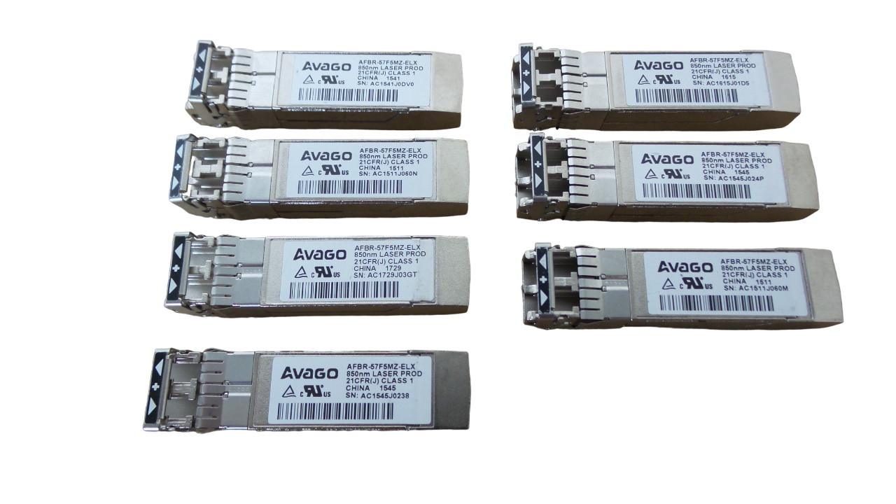 LOF OF 7 Transceivers Avago afbr-57F5MZ-Elx 850nm Laser prod - 