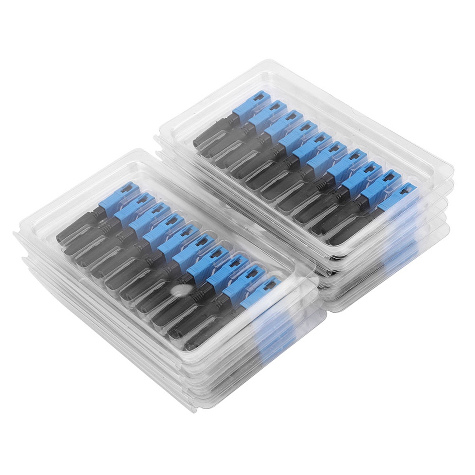 100pcs Embedded SC Optic Fiber Quick Fast Connector Adapter For FTTH♡