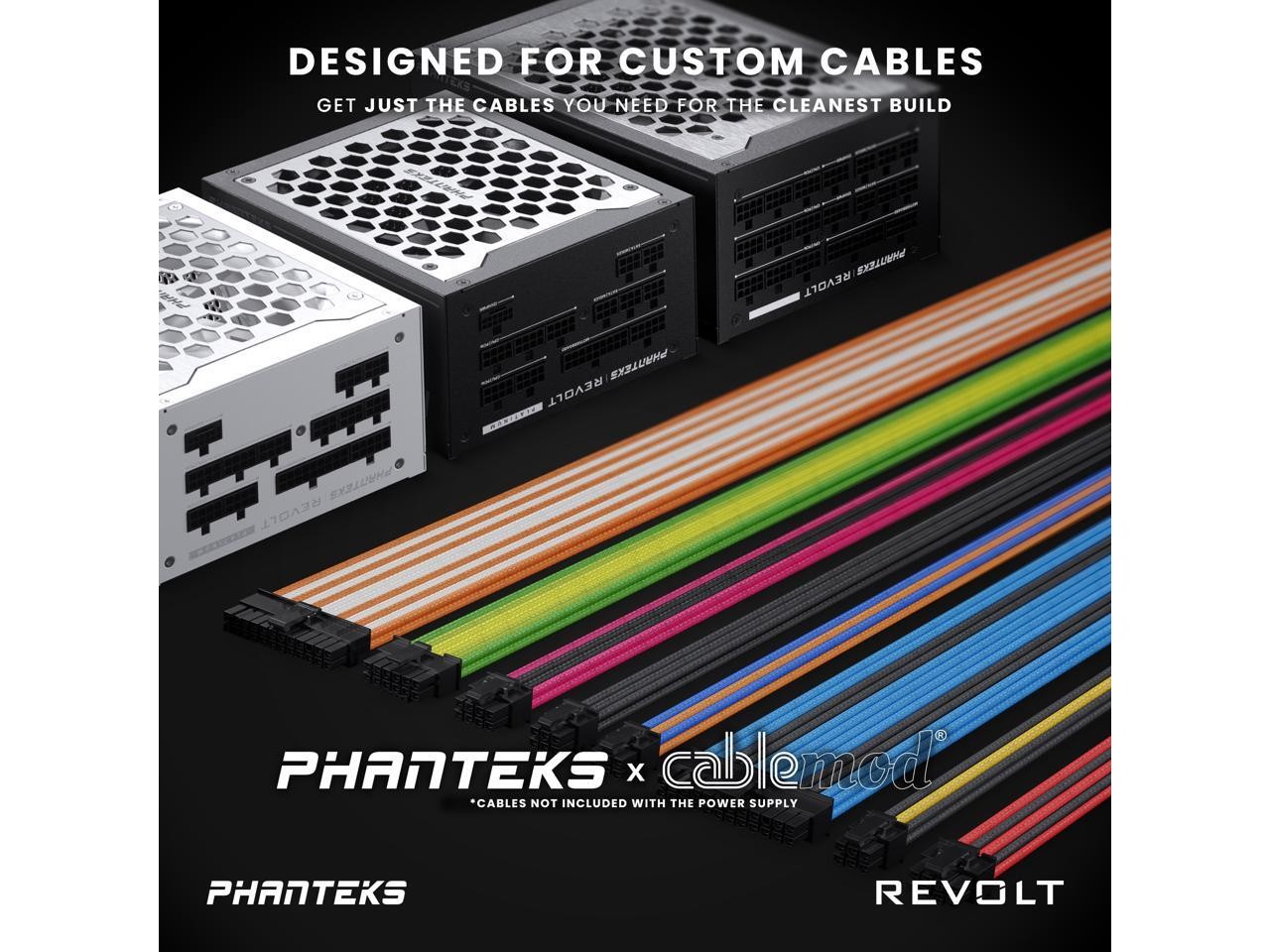 Revolt 1200W 80PLUS Platinum, ATX 3.0, PCIe 5.0, Fully Modular, Phanteks