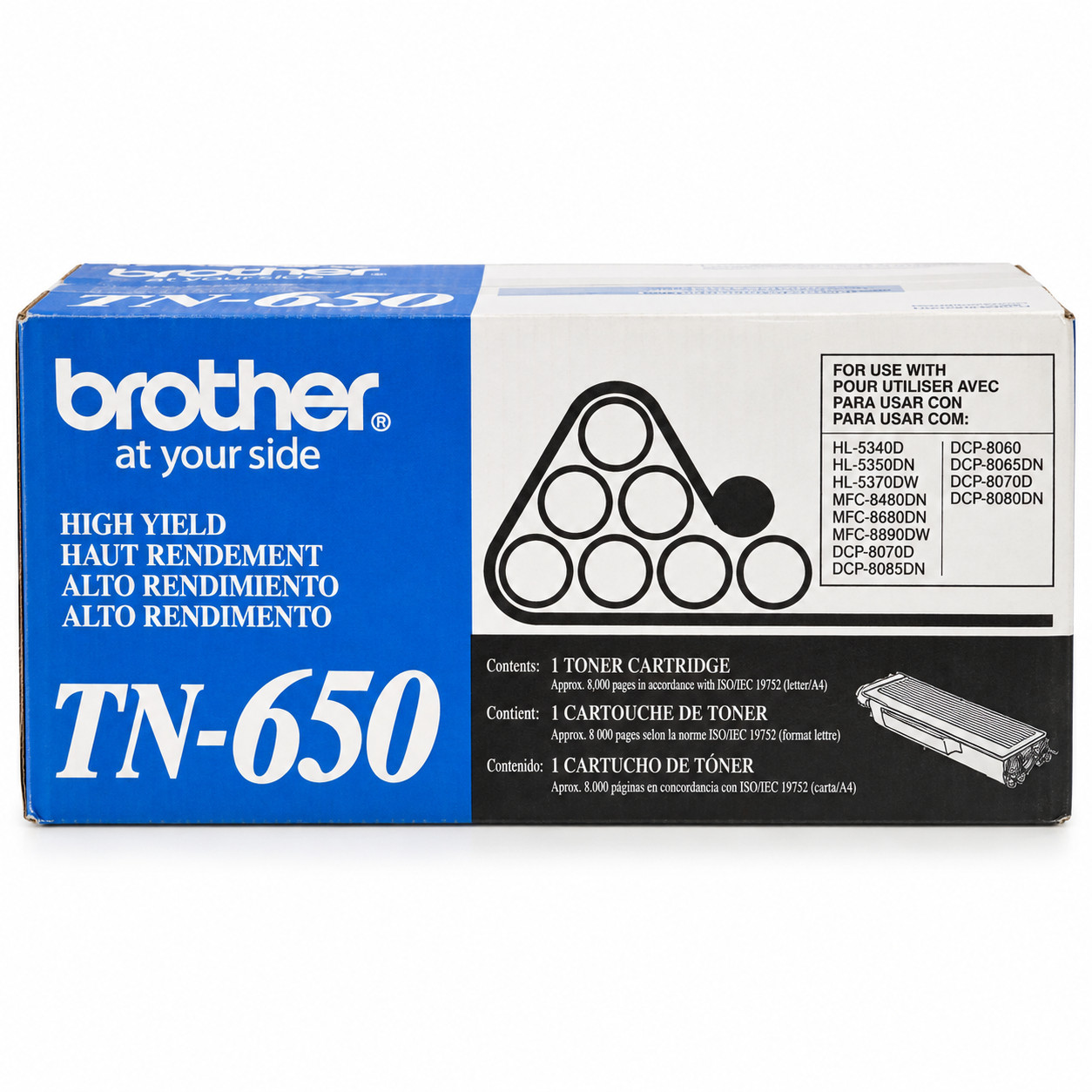 Genuine Brother TN-650 High Yield Toner OEM Open Box Inner Cartridge Sealed