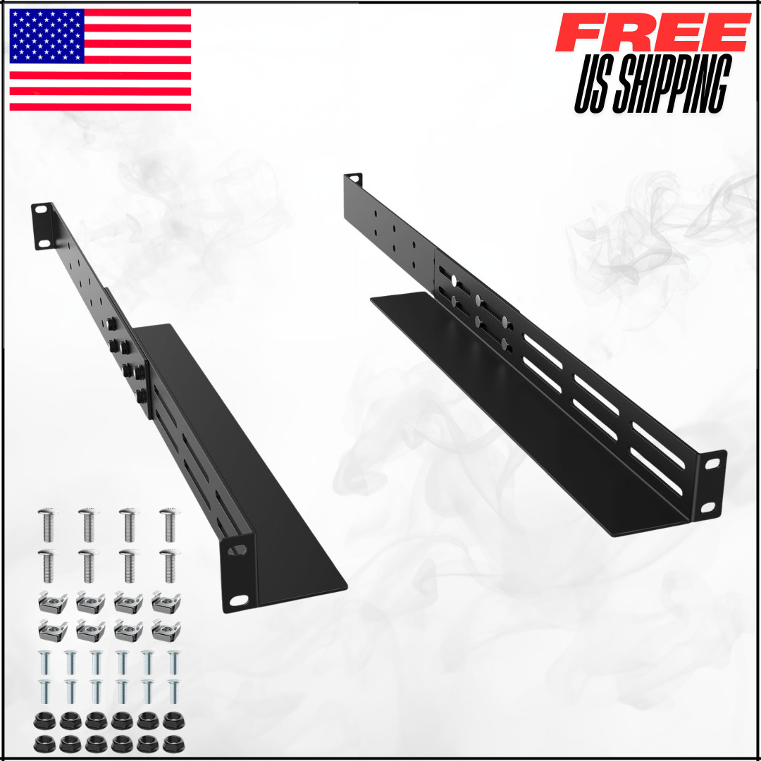 Universal 4 Post 1U Server Rack Shelf Rails Adjustable Depth 16"-31" For Dell