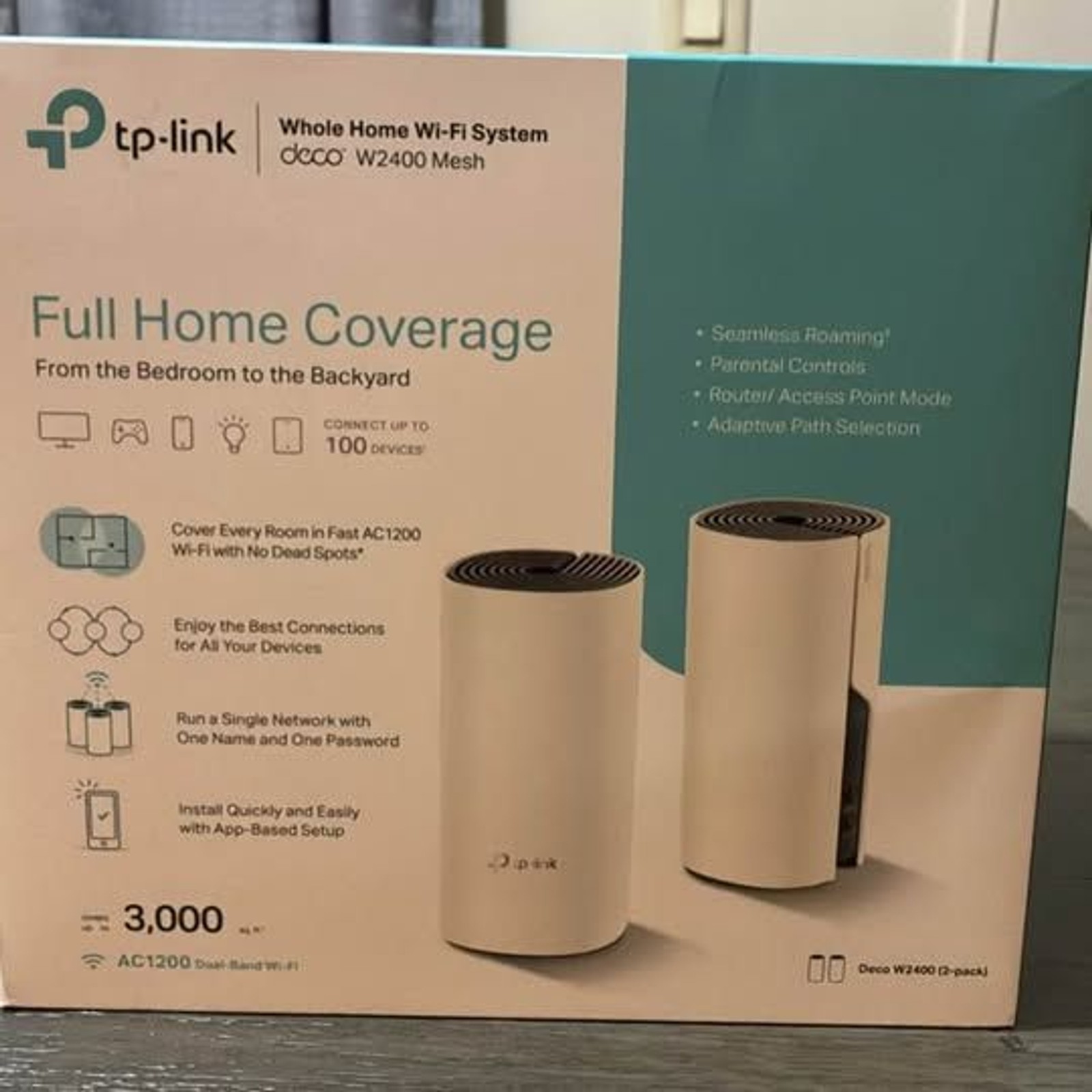 TP-Link Deco W2400 Whole Home Mesh Wi-Fi System 2-Pack, NIB
