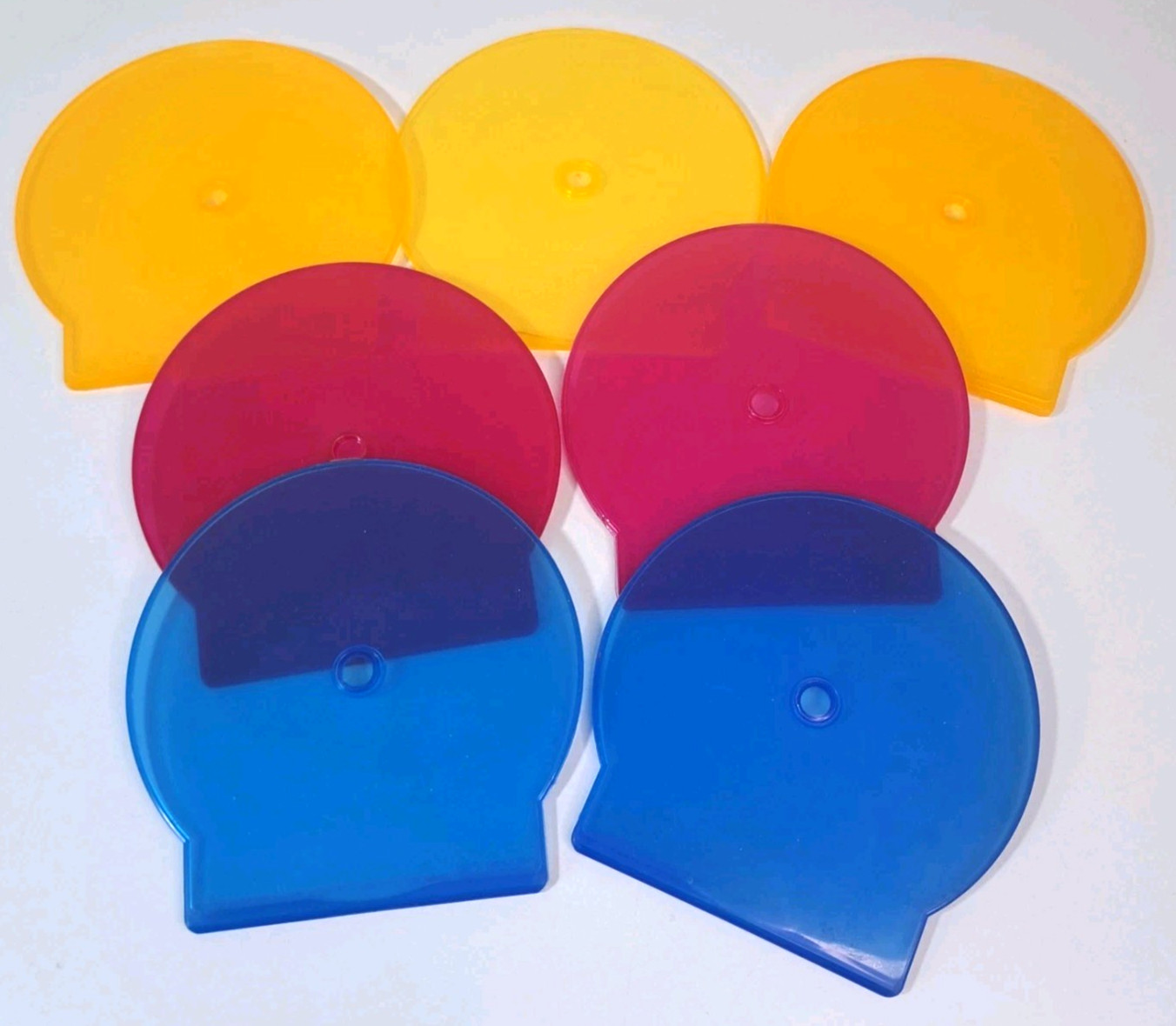 Clamshell Disc Cases, Single 1 Disc Multicolor Lot Of 7 Music Storage