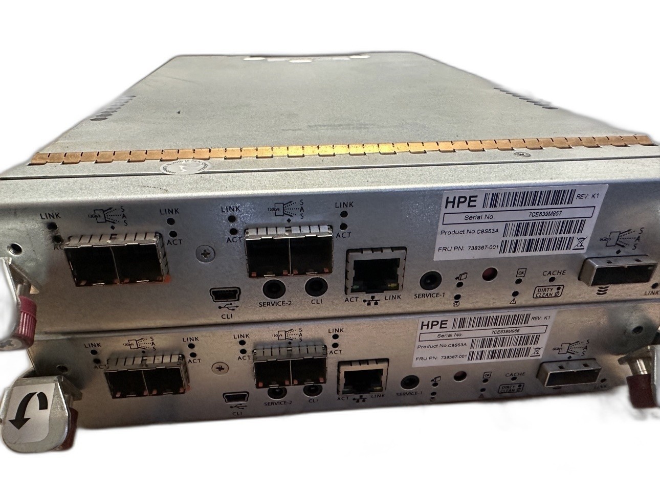 HPE MSA 2040 SAS Controller C8S53A 738367-001 12Gb w/ Flash Cache Card