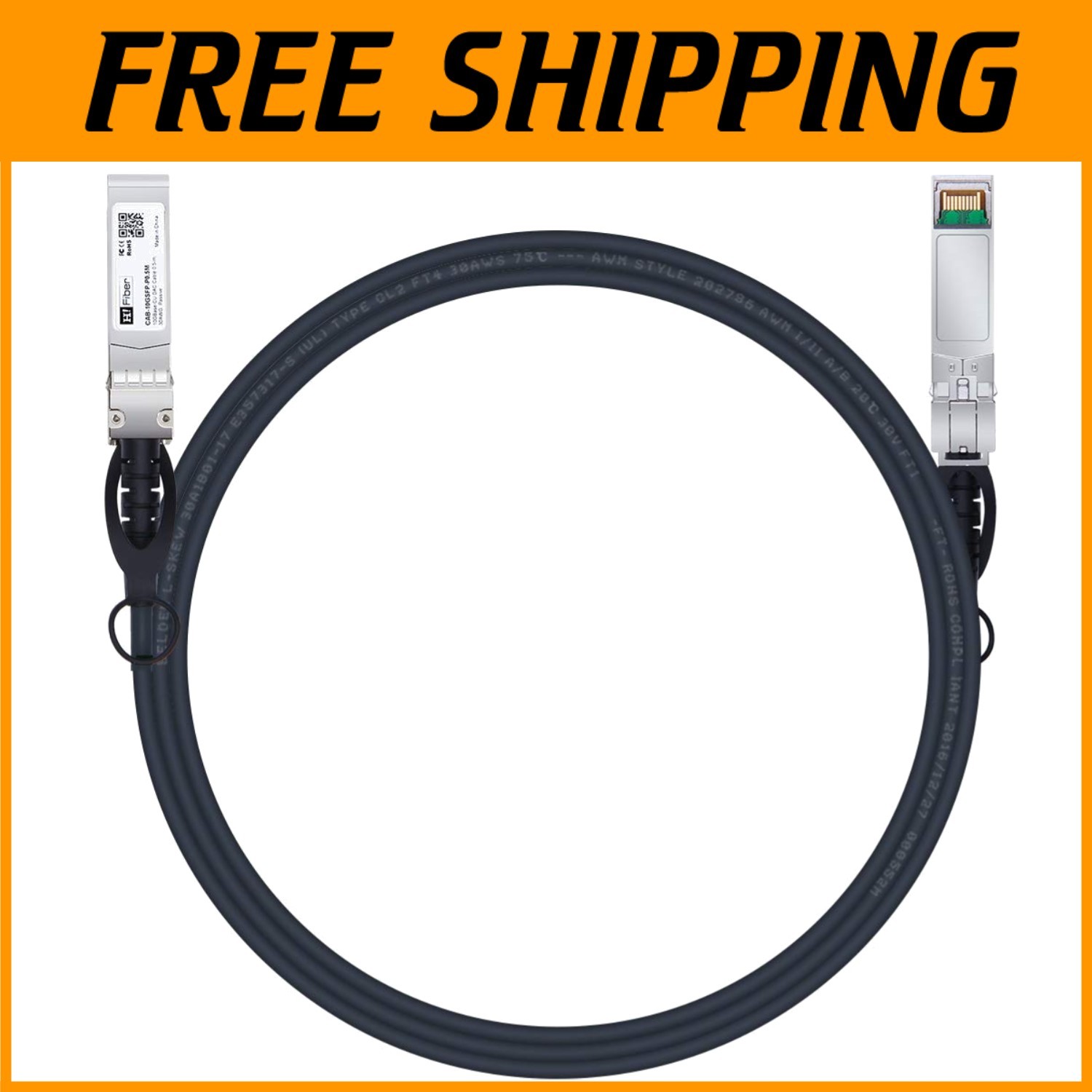 10G SFP+ DAC Twinax Cable 3M, Efficient Design, Multi-Brand^`/