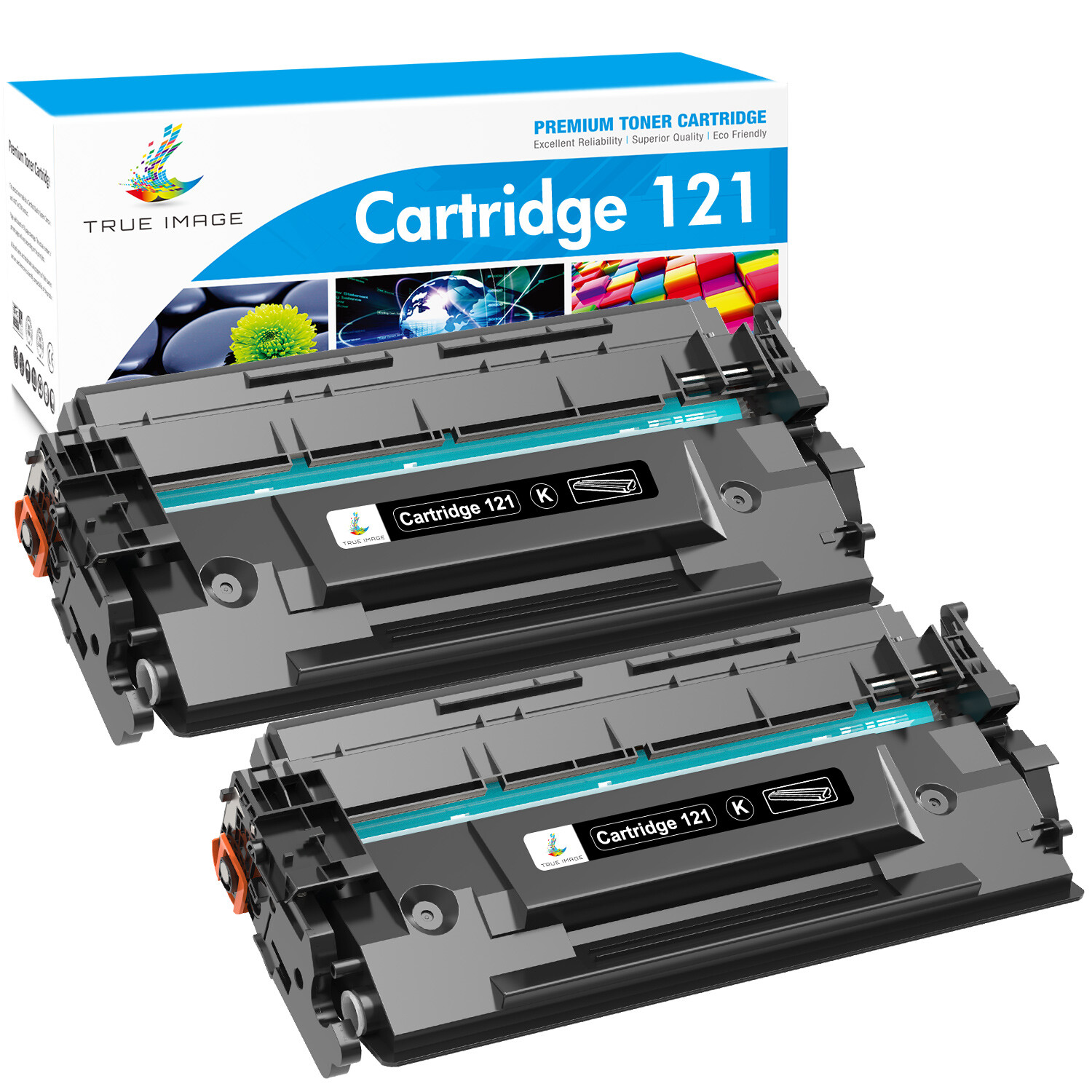 2 Pack 3252C001 Toner Cartridge Compatible For Canon 121 Image Class D1650 D1620