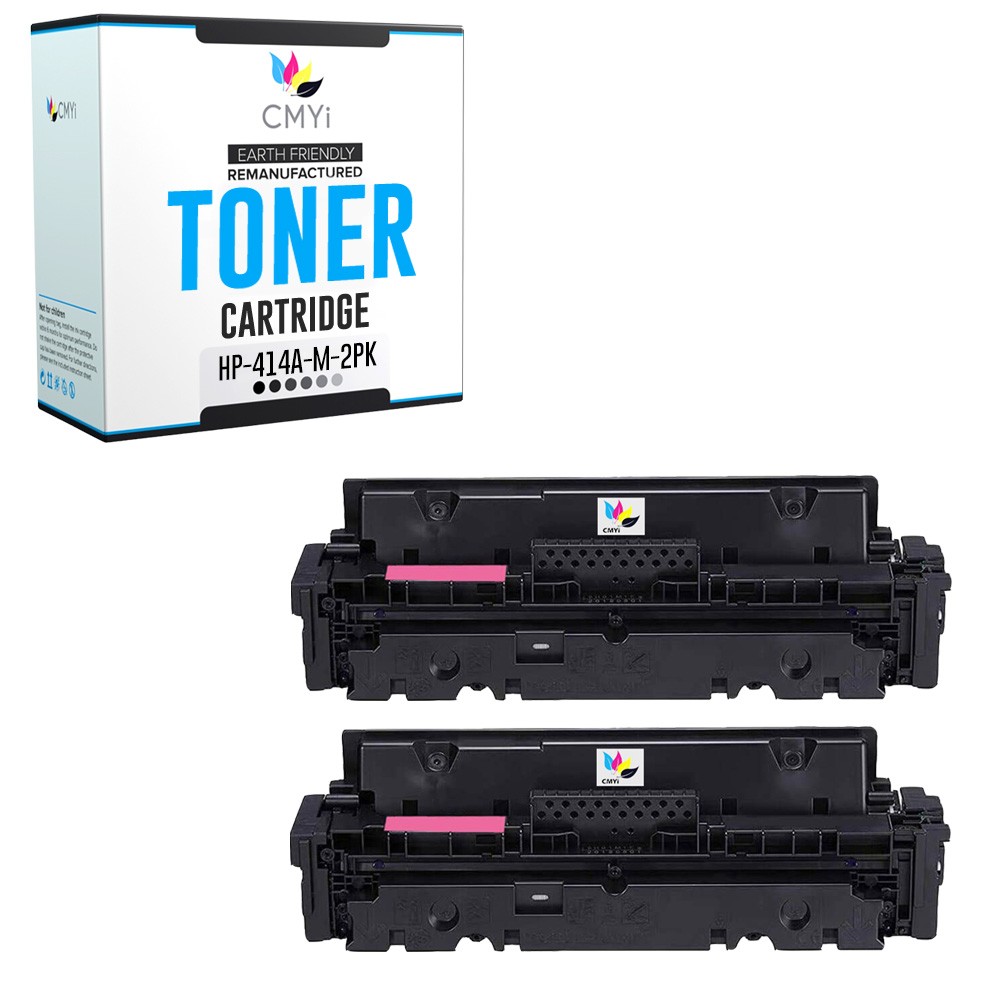 2-Pack CMYi Replacement 414A Magenta Cartridge for HP Color LaserJet Pro M454dn