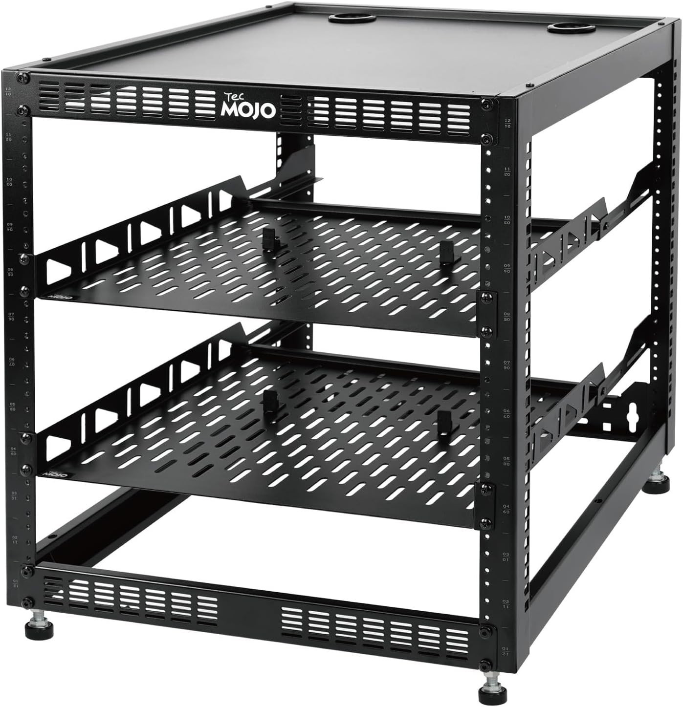 Tecmojo 12U Open Frame Network Rack for IT & AV Gear AV Rack Floor or Wall Mount
