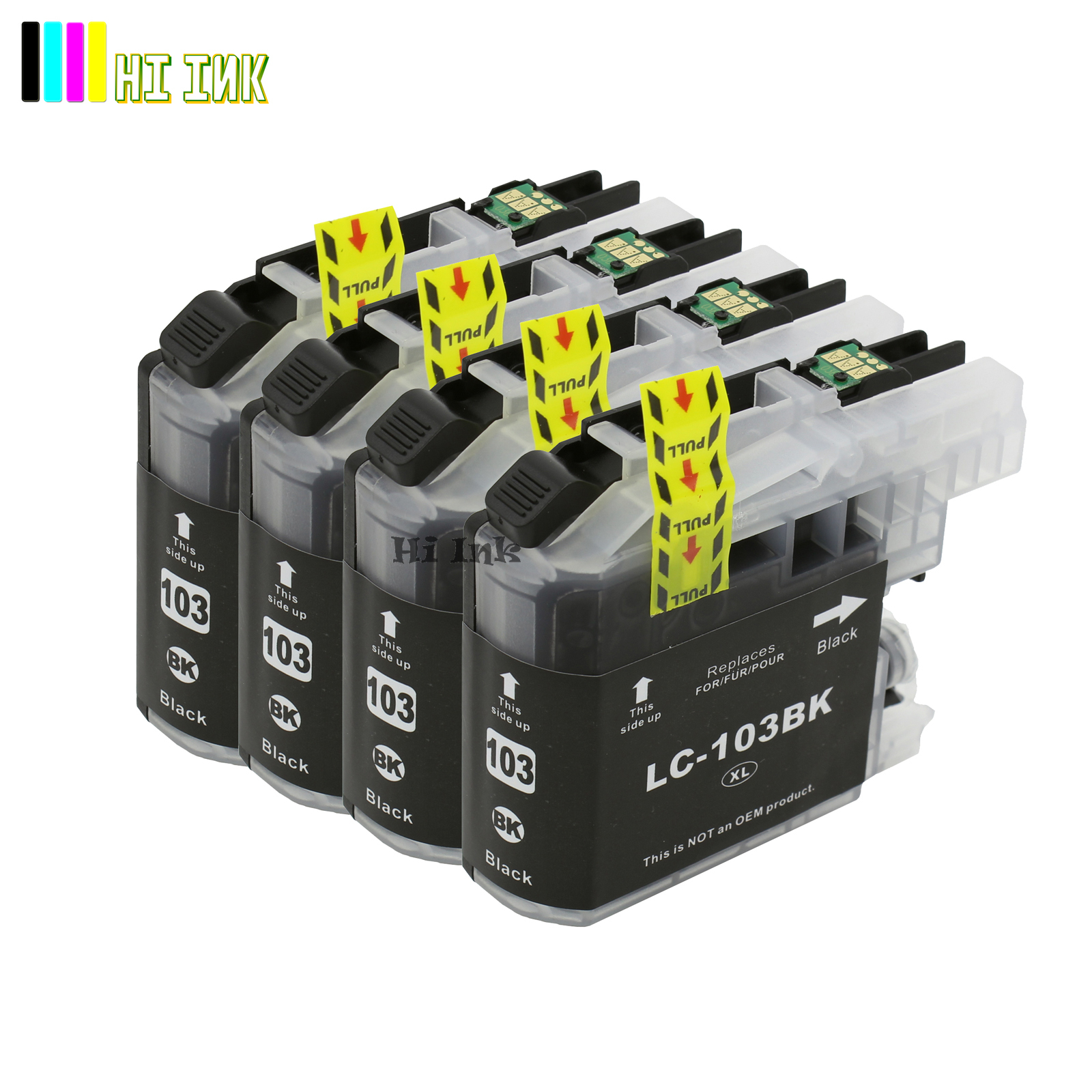4 PK LC103XL LC103 Black Ink For Brother DCP-J152W MFC-J475DW MFC-J650DW J875DW 
