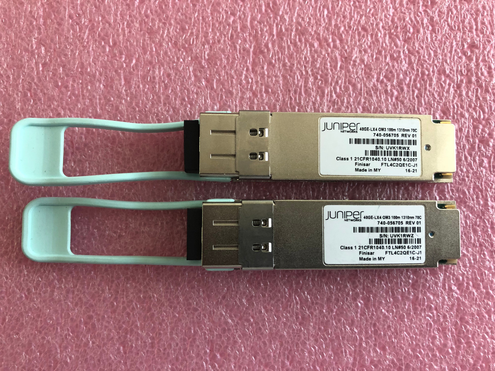 Juniper JNP-QSFP-40G-LX4  740-056705 40GE-LX4 OM3 100m 1310nm SMF  FTL4C2QE1C-J1