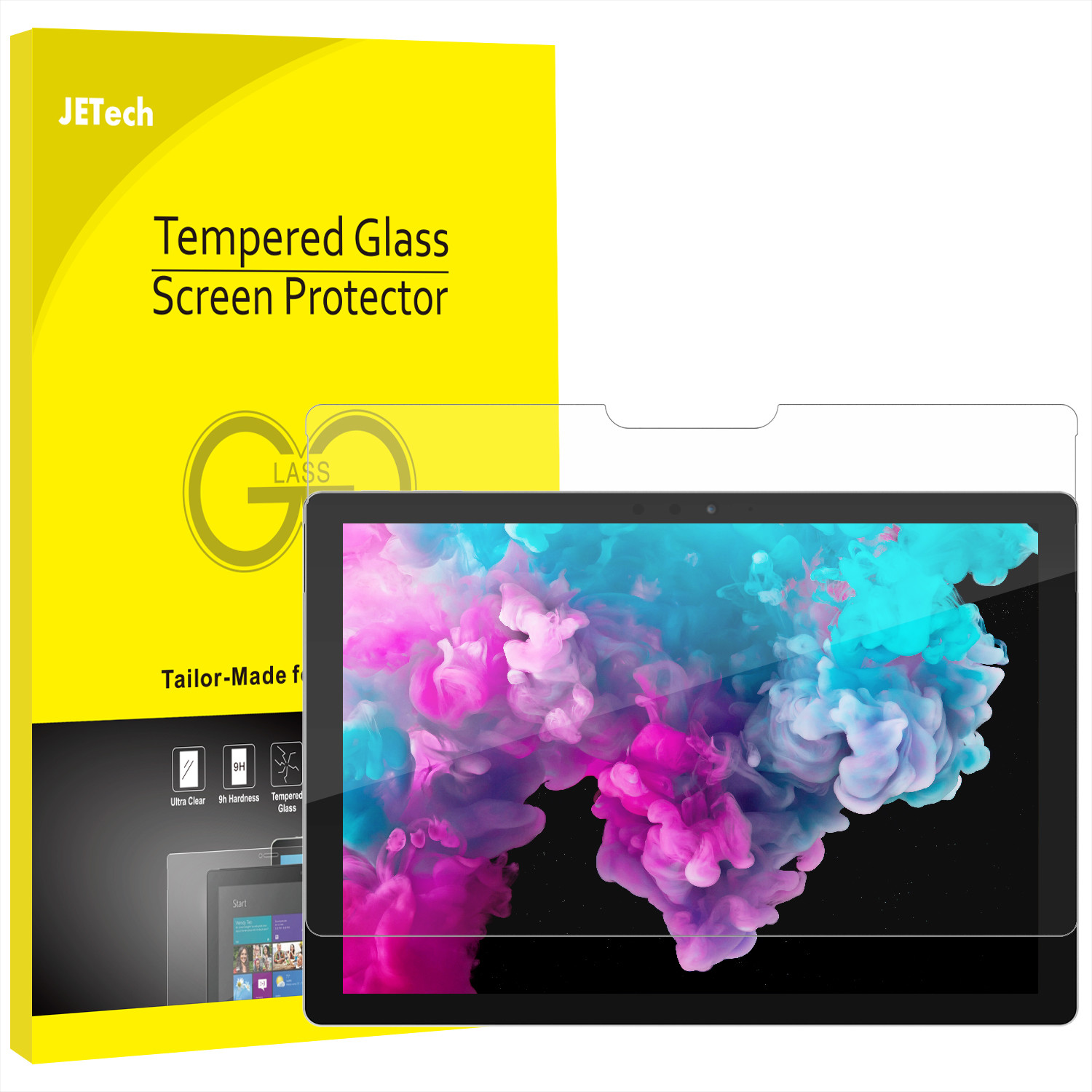 JETech Screen Protector for Microsoft Surface Pro 6/5/4, Tempered Glass Film