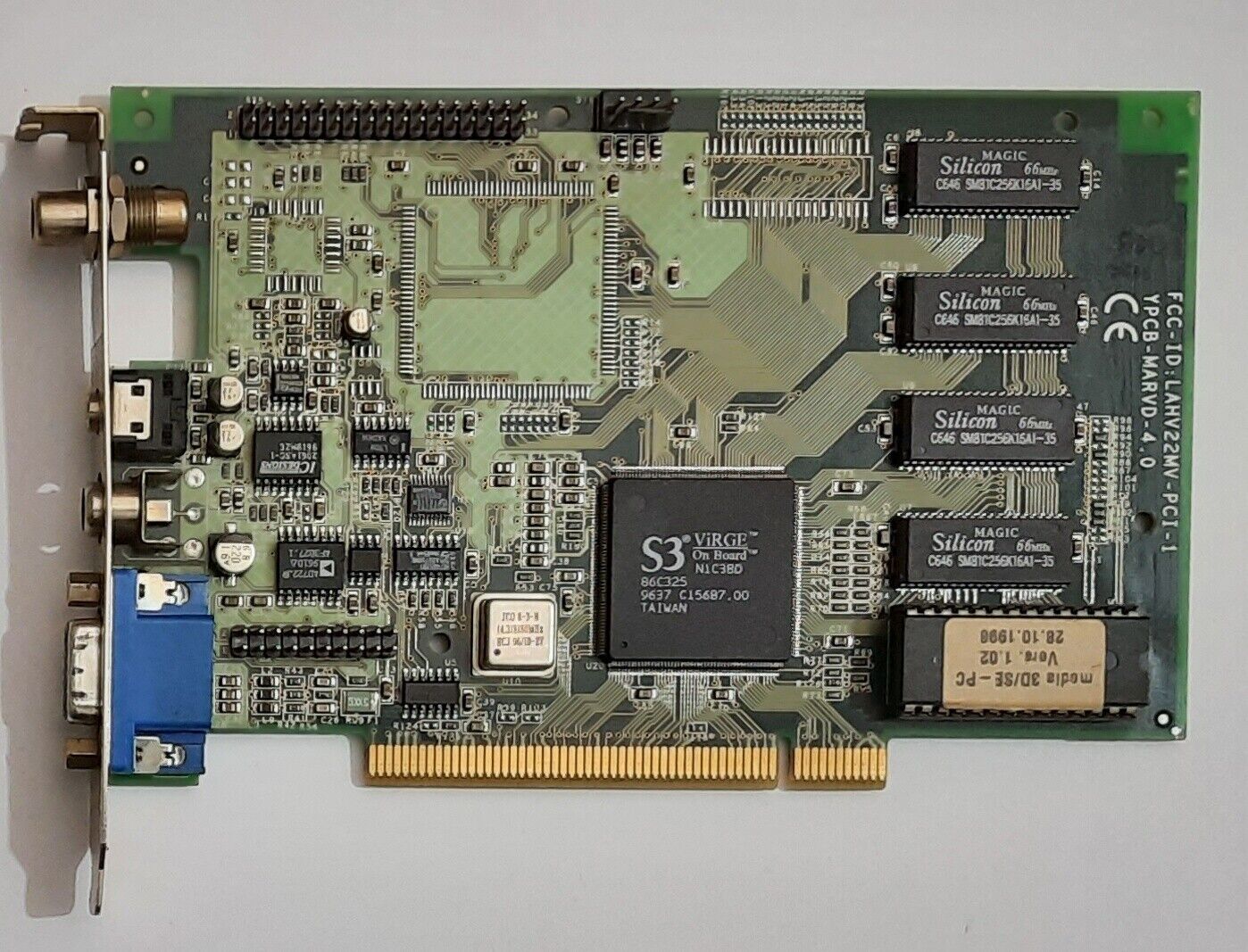 miro media 3D/SE-PC PCI Graphics Card (S3 ViRGE, 86C325, 2MB, Retro, 1996)
