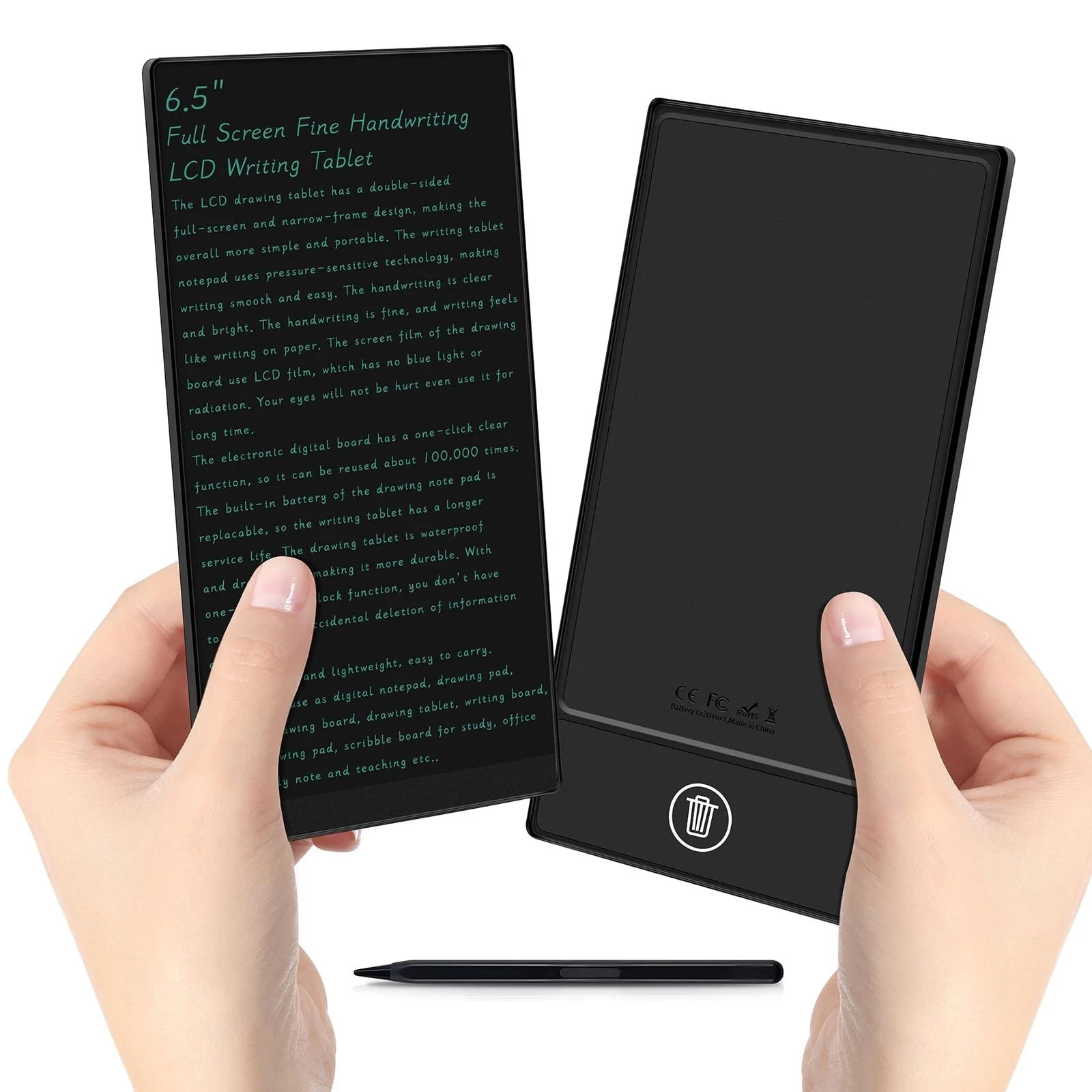 6.5 Inch LCD Writing Tablet - Reusable Digital Notepad for Office and Study