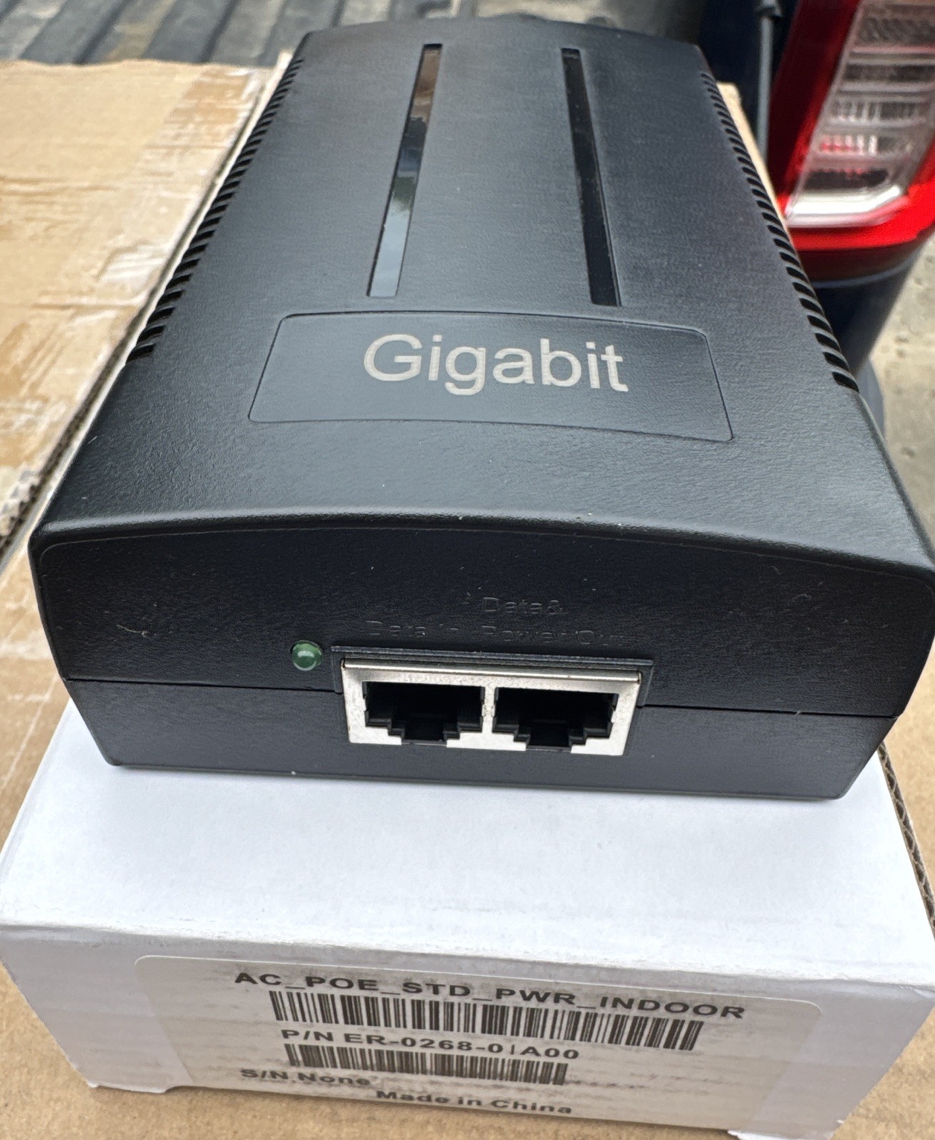 2-Port Gigabit PoE Injector/Midspan w/ Integral Power Supply, 48VDC @ 33.5W