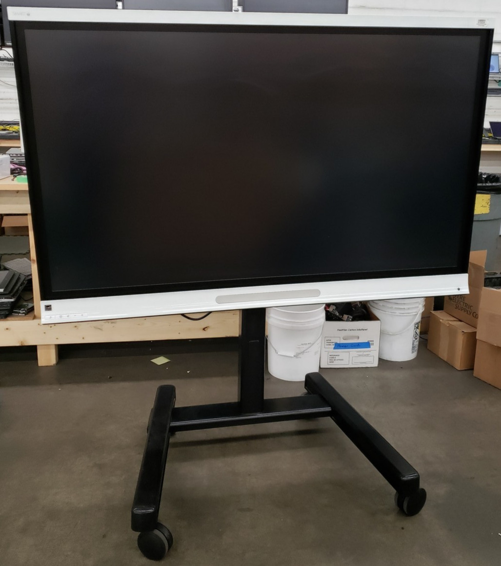 SMART Board SPNL-6065-V2 65" 4K Interactive Display w/ Mobile Stand P/N 1028257.