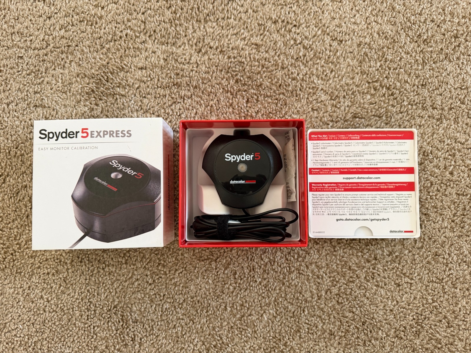 Datacolor Spyder5 EXPRESS Monitor Calibration Tool USB Color Calibrator with Box