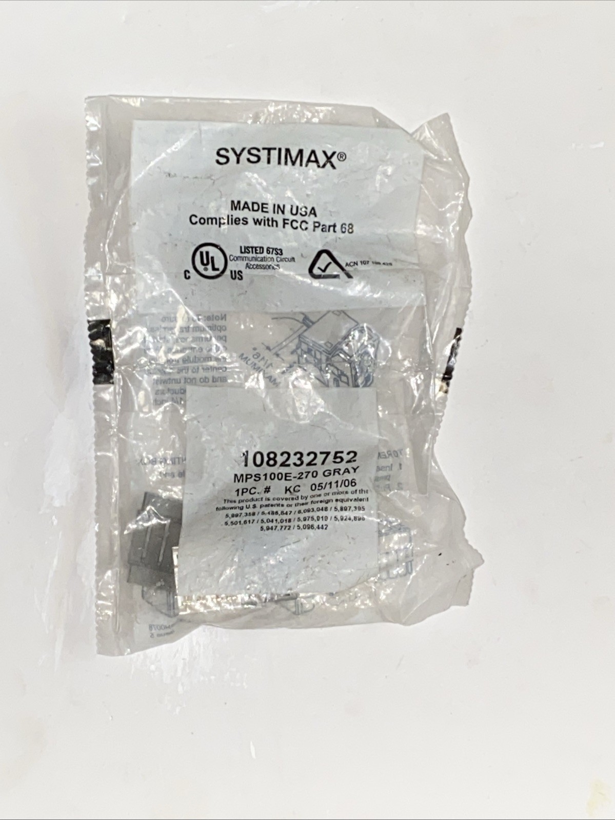 CommScope Systimax MPS100E PowerSUM M Series Modular Jack RJ45 Cat5e 108232752