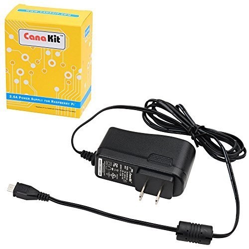 CanaKit 5V 2.5A Raspberry Pi 3 B+ Power Supply/Adapter UL Listed