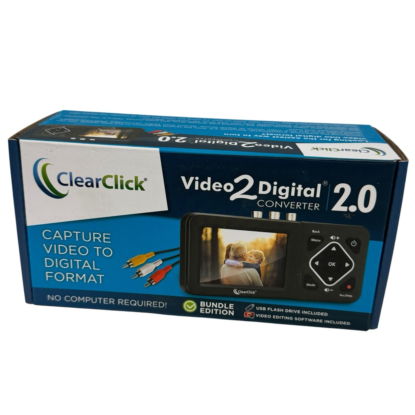 ClearClick Video to Digital Converter 2.0 Second Gen VHS Camcorder Tapes Bundle