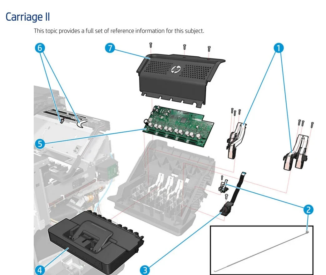 Carriage PCA for HP Latex 700W, 800W and R530 Printers (Y0U21-67021) - New