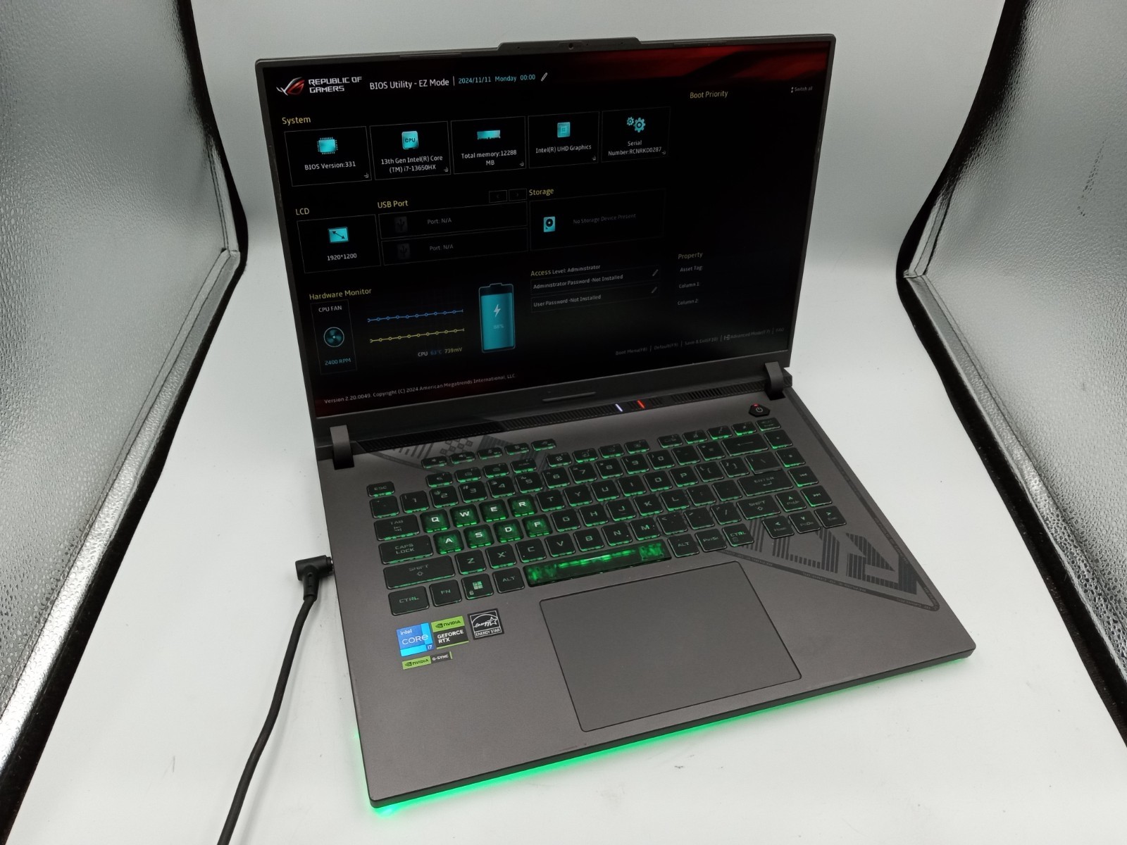 Asus ROG Strix G16 16" Intel i7-13650HX Nvidia RTX 4060 -PARTS/REPAIR -READ -RR