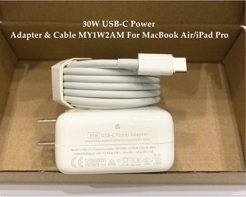 OEM 30W USB-C Power Adapter Charger for MacBook Air iPhone 11 12 Pro Max iPad US