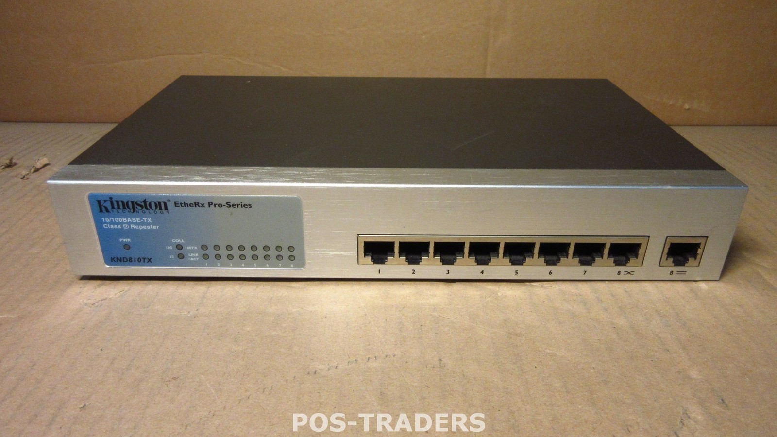 Kingston KND810TX EtheRx Pro Series Class II 8 Port Repeater Switch Hub 10/100