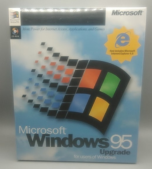 Microsoft Windows 95 Upgrade CD-ROM Version NEW SEALED w/ Internet Explorer