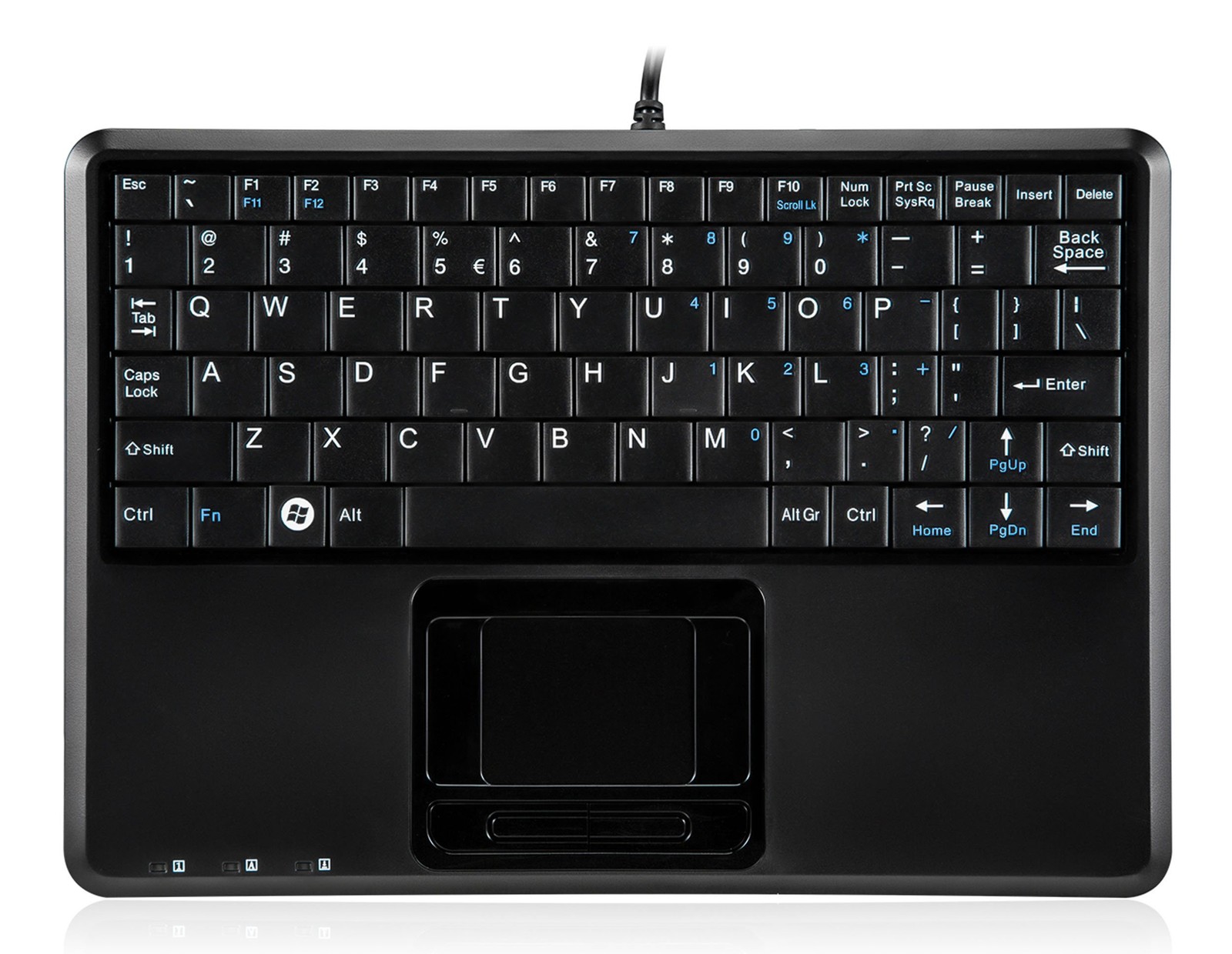PERIBOARD-510H Plus, Wired Super Mini USB Touchpad Keyboard, X Type Scissor K...