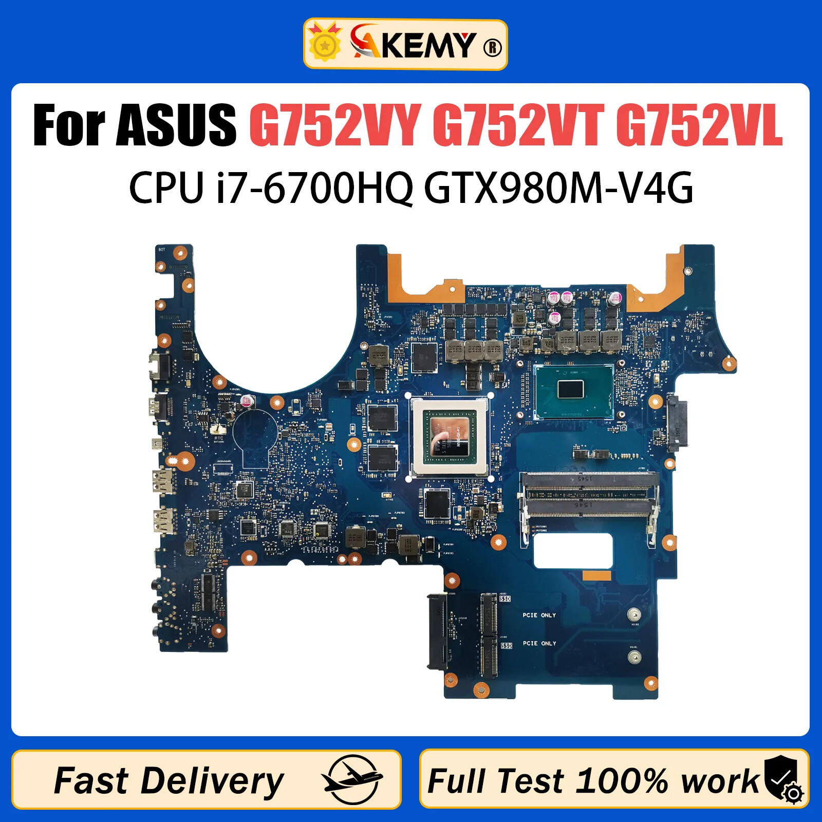 G752VY For ASUS ROG G752VT G752VL GFX752V Motherboard i7-6700HQ GTX980M-V4G