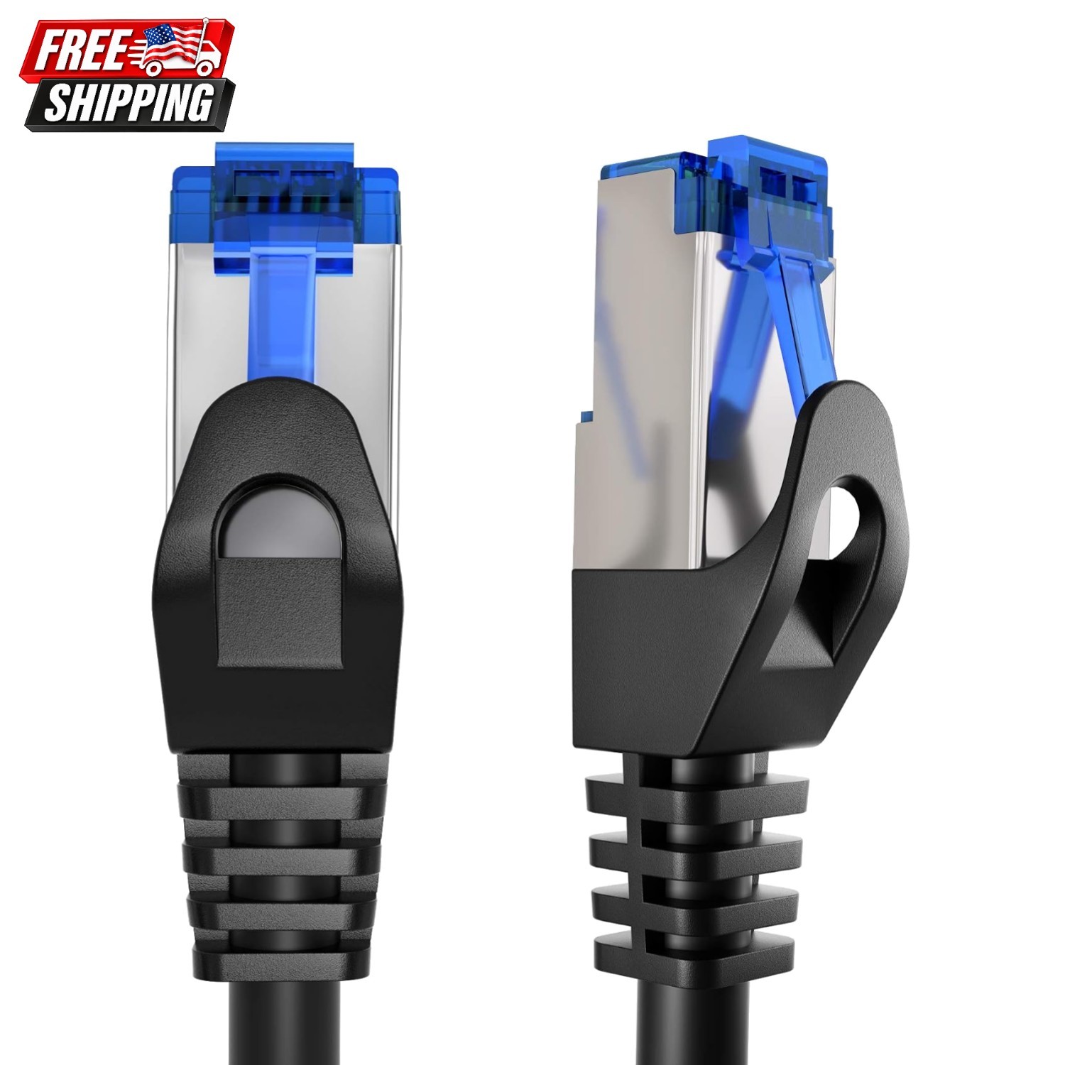 KabelDirekt – Network Cable 5Gbps – 75ft, Black/Silver