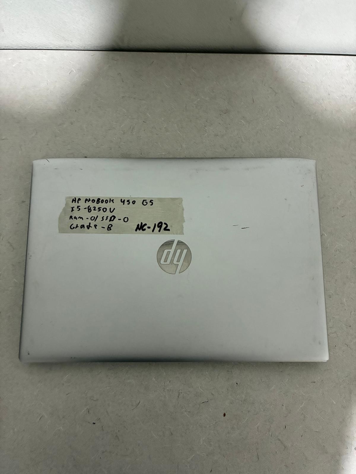 HP ProBook 450 G5 Intel Core i5-8250U Grade B - No RAM / No SSD