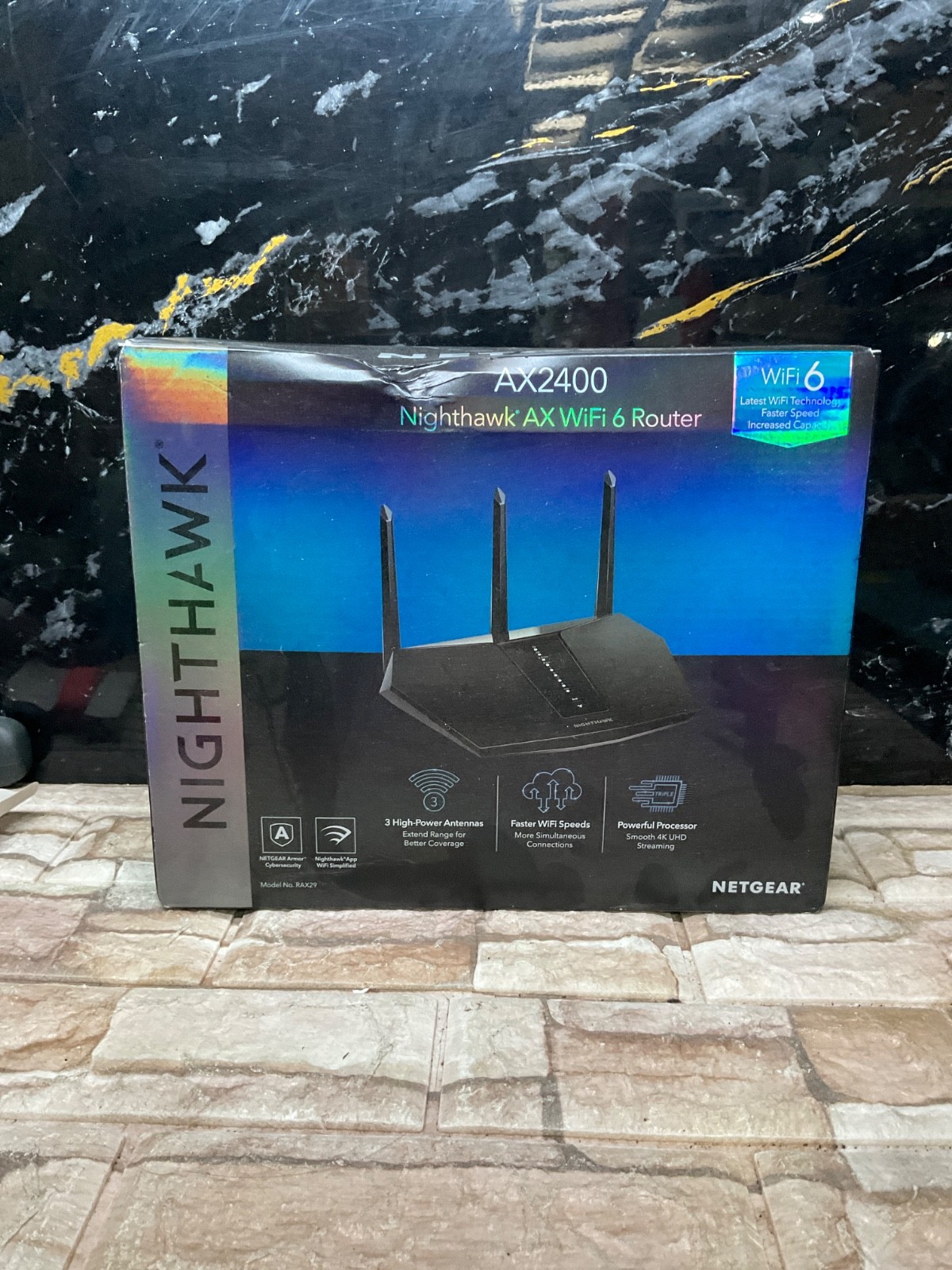 NETGEAR Nighthawk AX2400 WiFi 6 Dual-Band Router RAX29 2400 Mbps 4 LAN