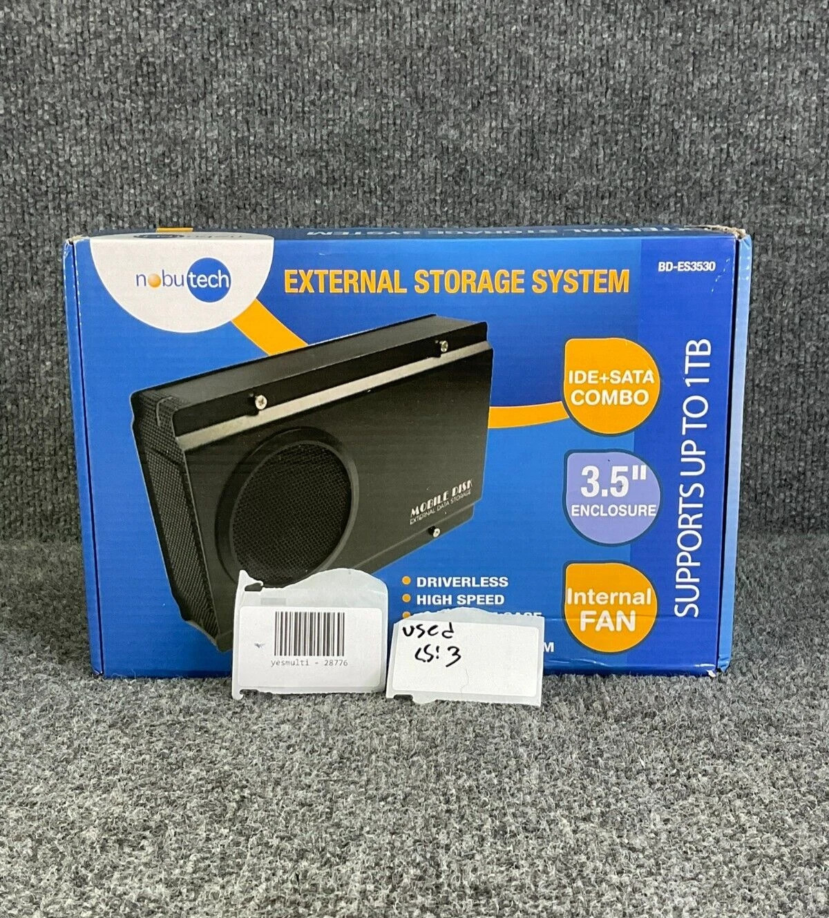 3.5&amp;quot; SATA IDE USB External HDD Enclosure Case Cooling Fan