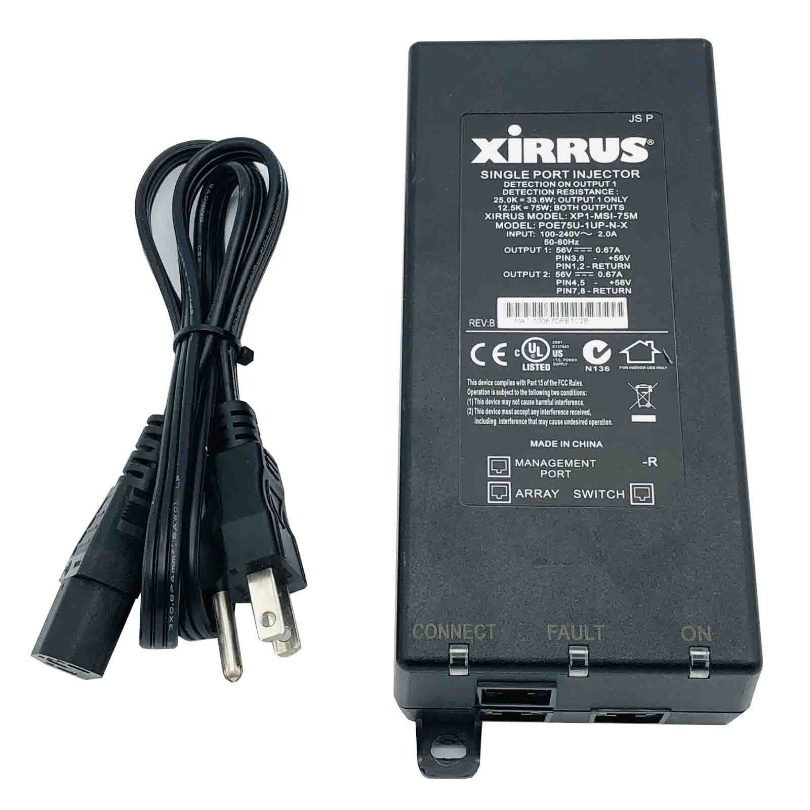 Genuine Xirrus AC Power Adapter PoE Injector For Xirrus XR-4000 Access Point OEM