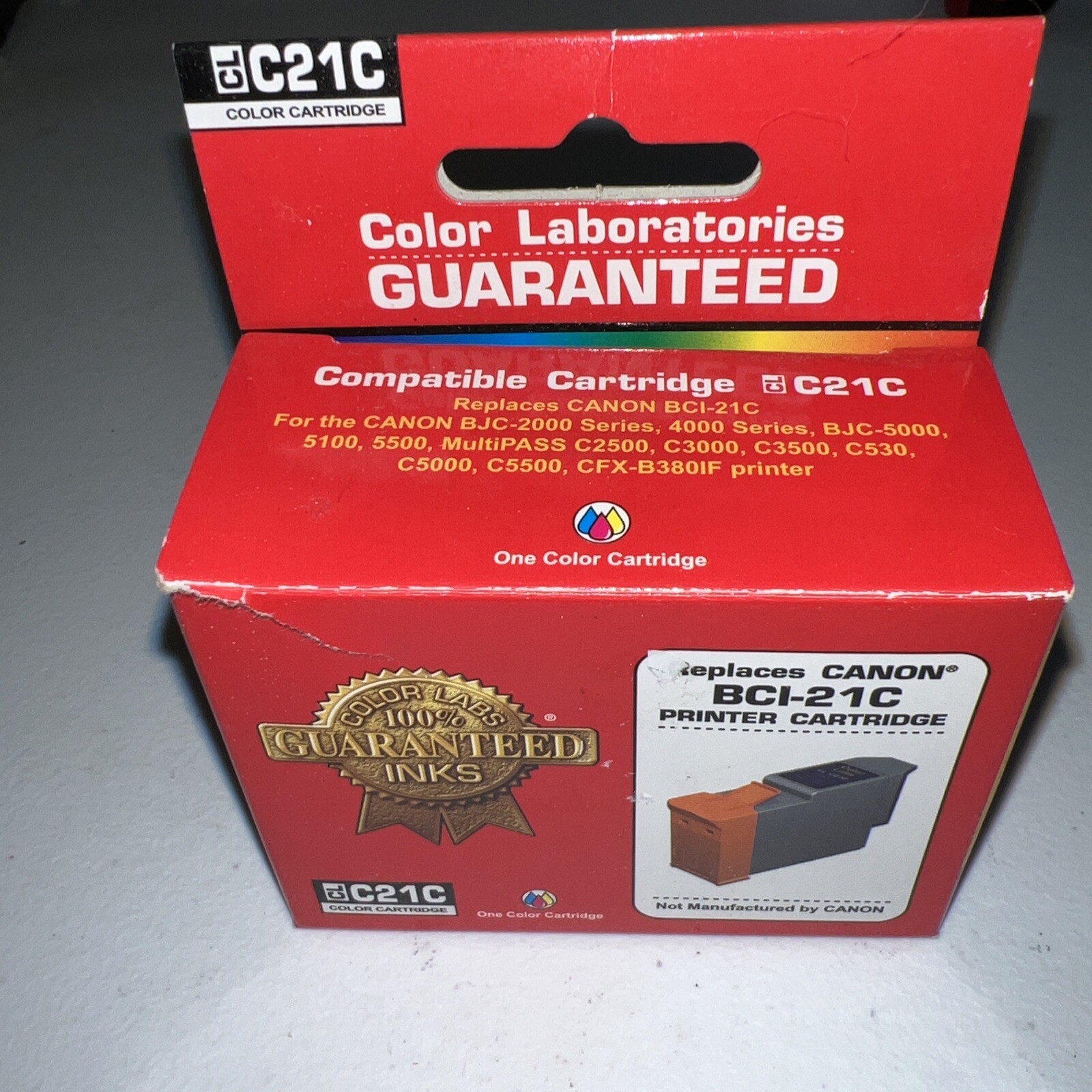 Color Laboratories, Replaces Canon BCI-21C For Cannon BJC-2000&4000 Series