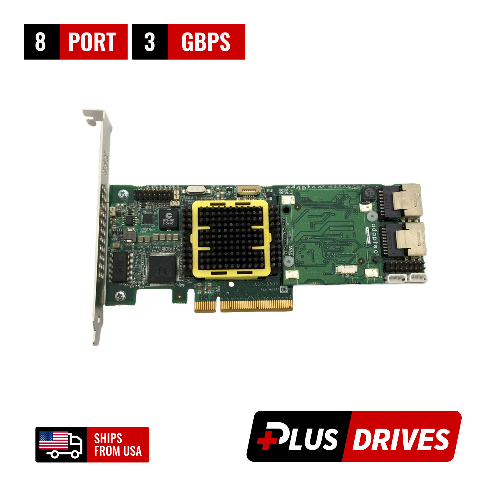 Adaptec ASR-5805 3Gbps 8 Port SAS / SATA PCIe x8 RAID Controller 512MB