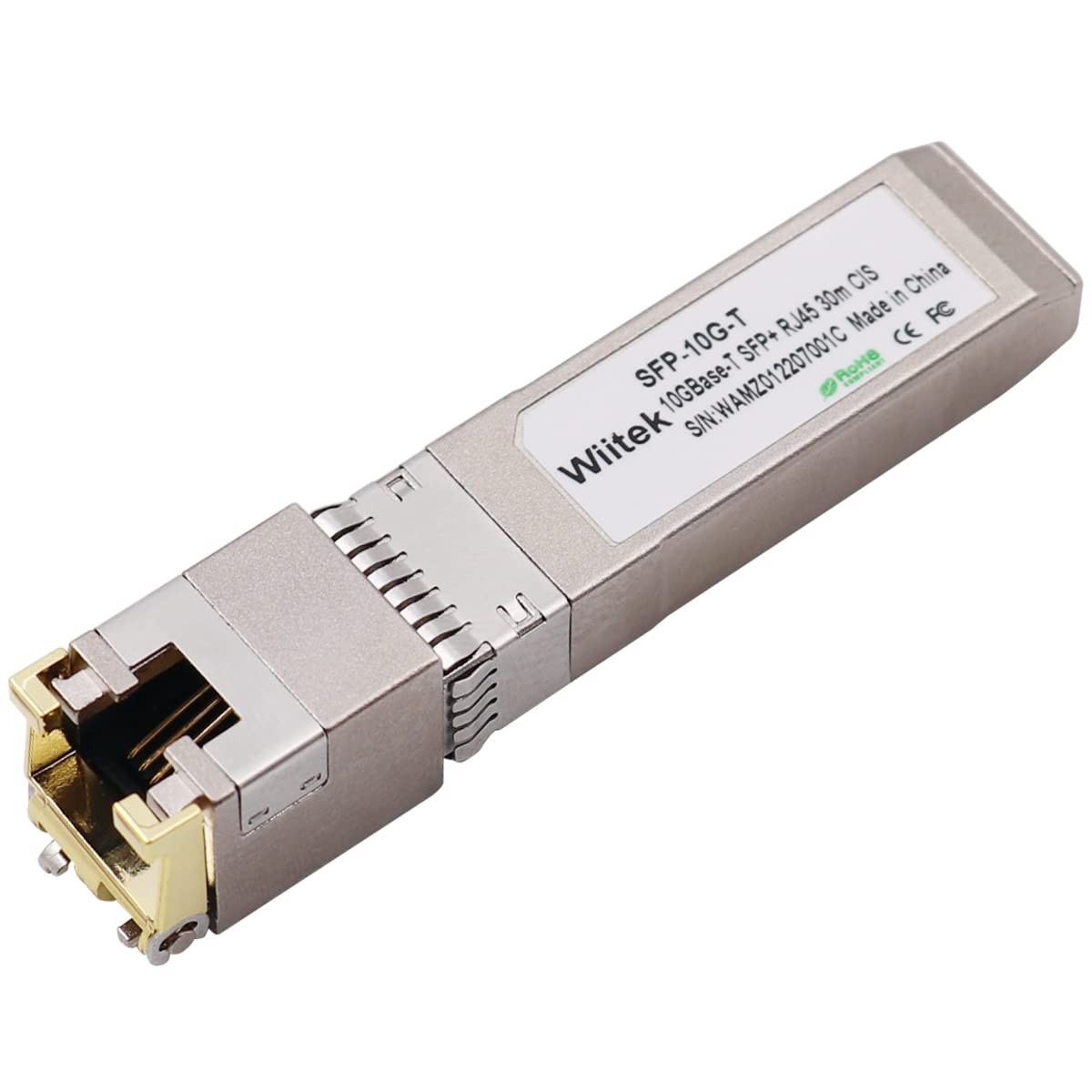 10Gb SFP+ to RJ45 Ethernet Modules, 10GBase-T Transceiver, Cat 6a/7, 30m