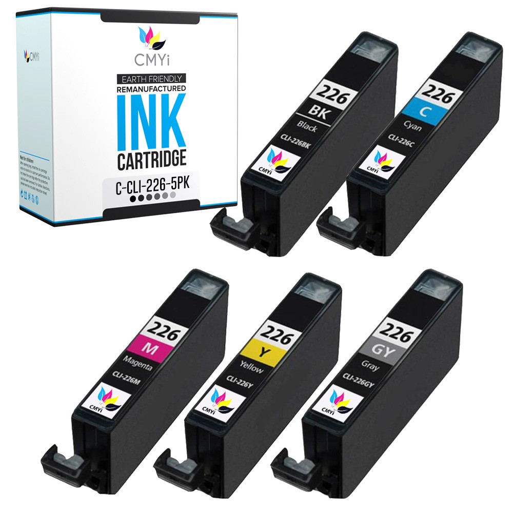CMYi 5X Compatible Canon 226 Ink Cartridges for Canon PIXMA MG5120 MG5220 MG5320