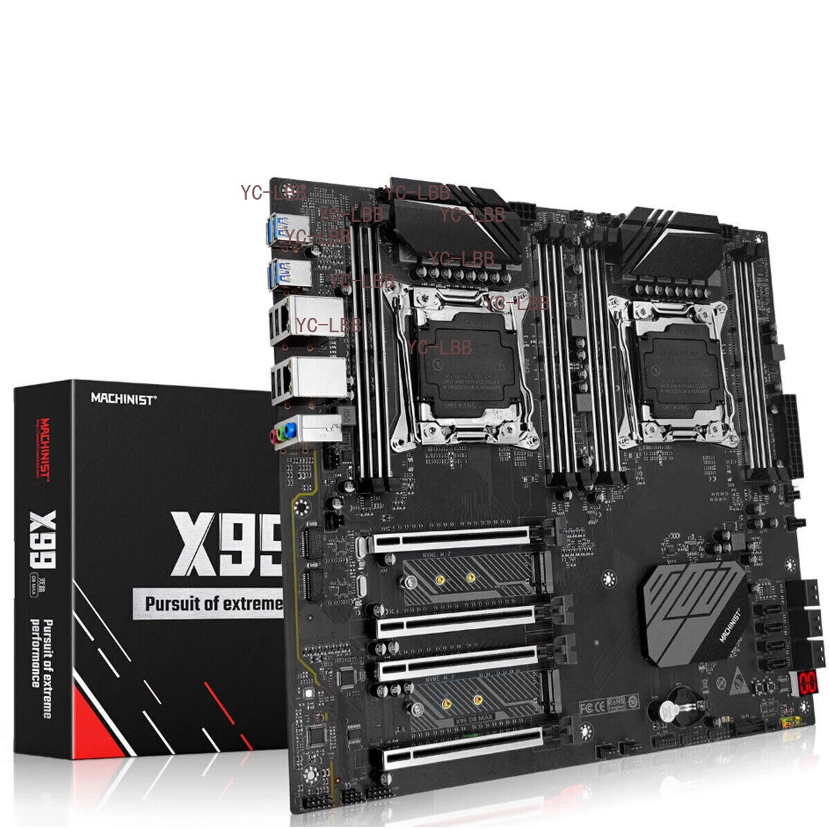 Dual LGA 2011-3 socket X99 Motherboard M.2 USB 3.0 DDR4 for Intel i7, E5 V3 V4
