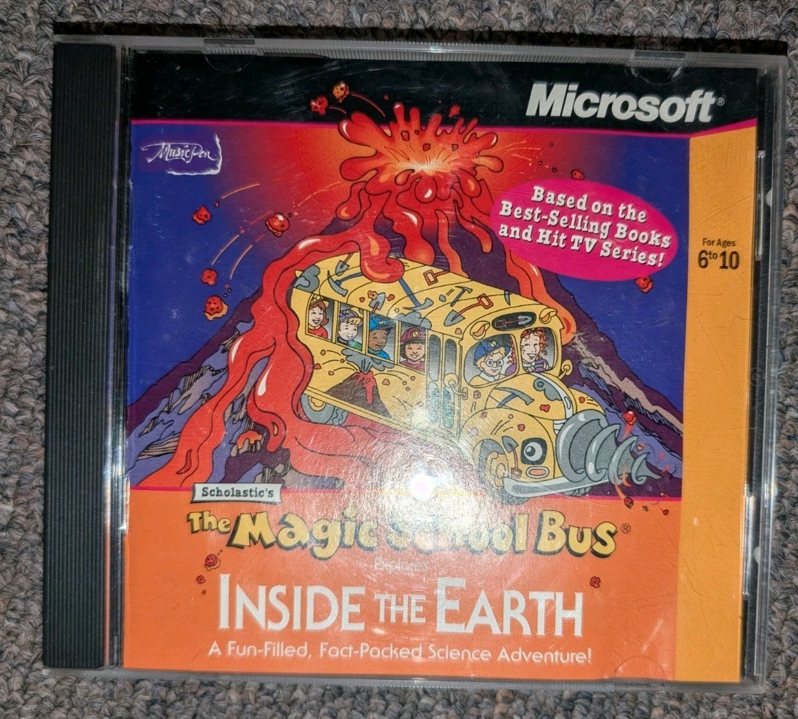 Microsoft The Magic School Bus Explores Inside the Earth (PC) Windows 95